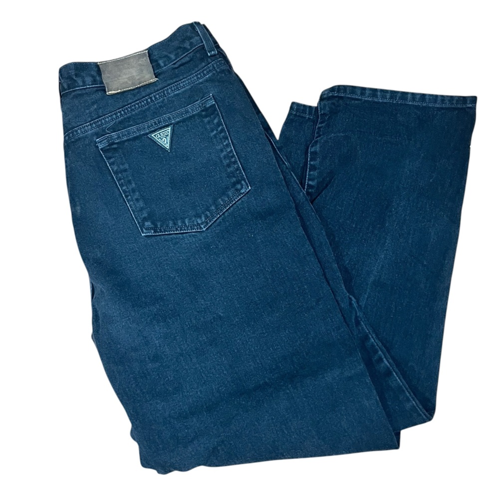 Guess washed black grunge denim vintage jeans-38W